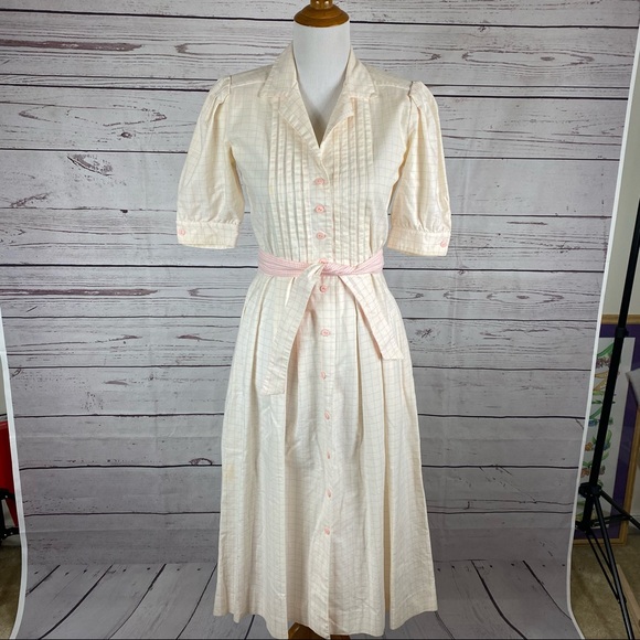Vintage Dresses & Skirts - Vintage Lanez Originals Classic house dress with shoulder pads Sz 7/8